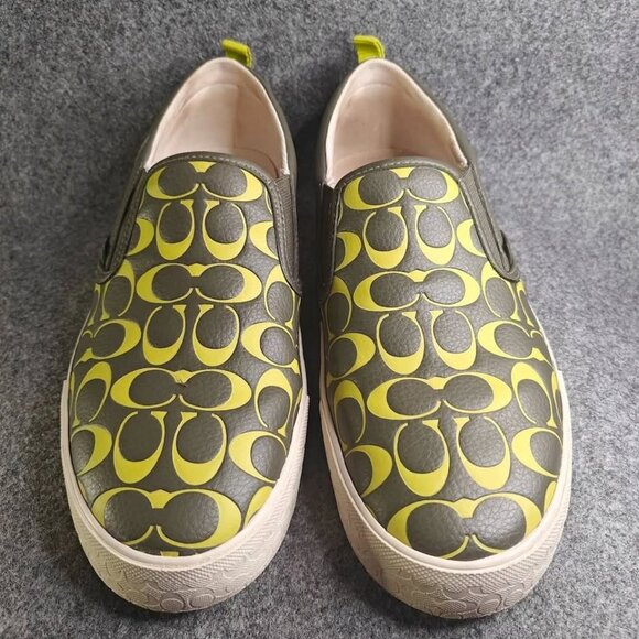 Coach Men’s CA283 Slip-On Skate Sneakers Army Green Size 11.5D | Pre-Owned - Picture 1 of 9